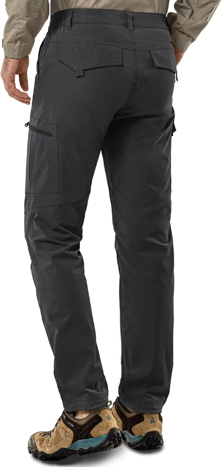 33,000ft Hiking Cargo Pants Men 6 Pockets Water Resistant Lightweight Fishing Outdoor Travel Work