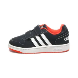 Adidas Neo Hoops Sneakers Leather Black Colour For Kids