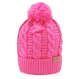 Adult Trendy Warm Soft Cable Knit Slouchy Beanie