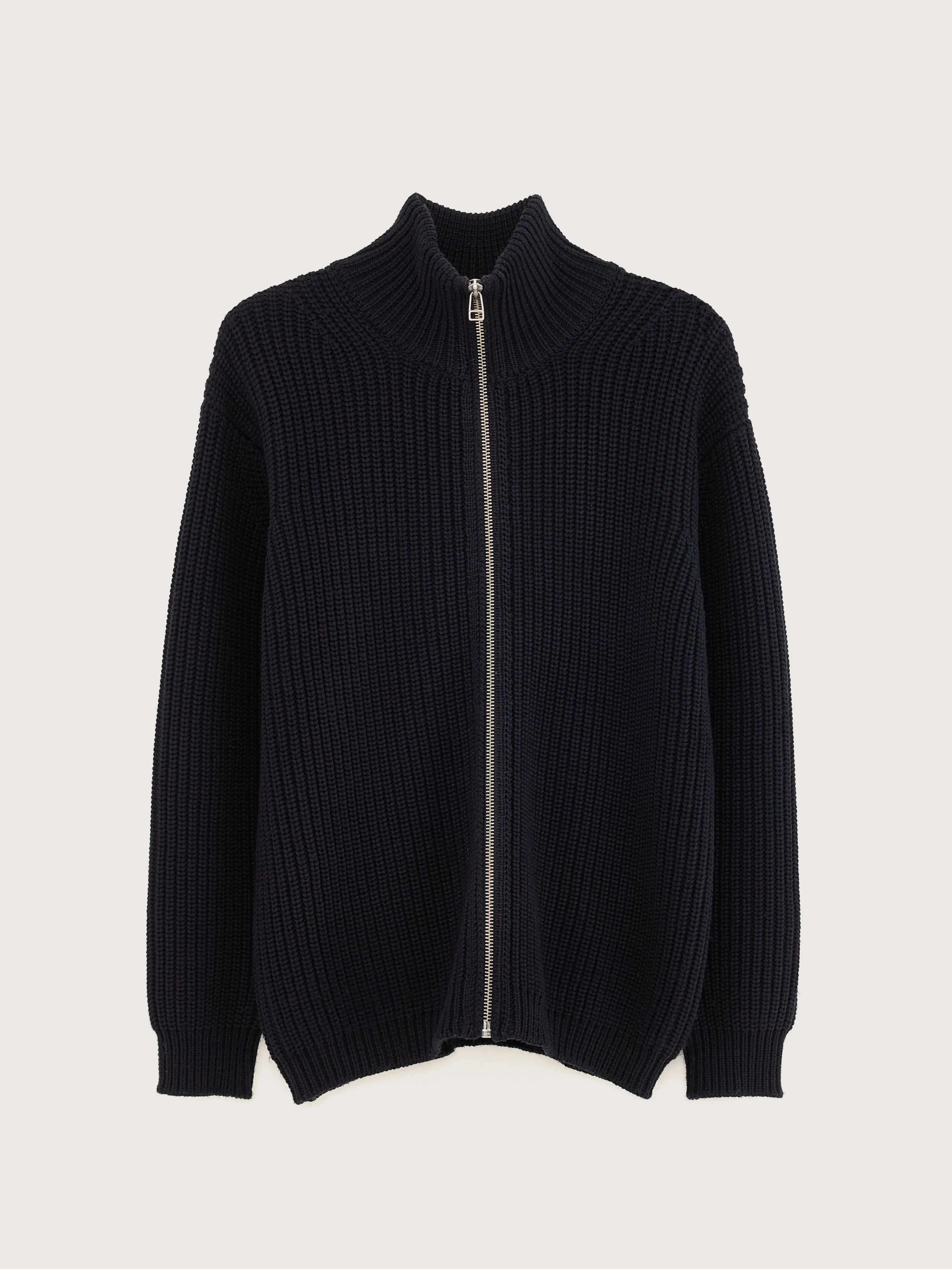 Allip Womens Navy Zip-Up Cardigan - Size M (242) - Stylish and Comfortable Layering Piece