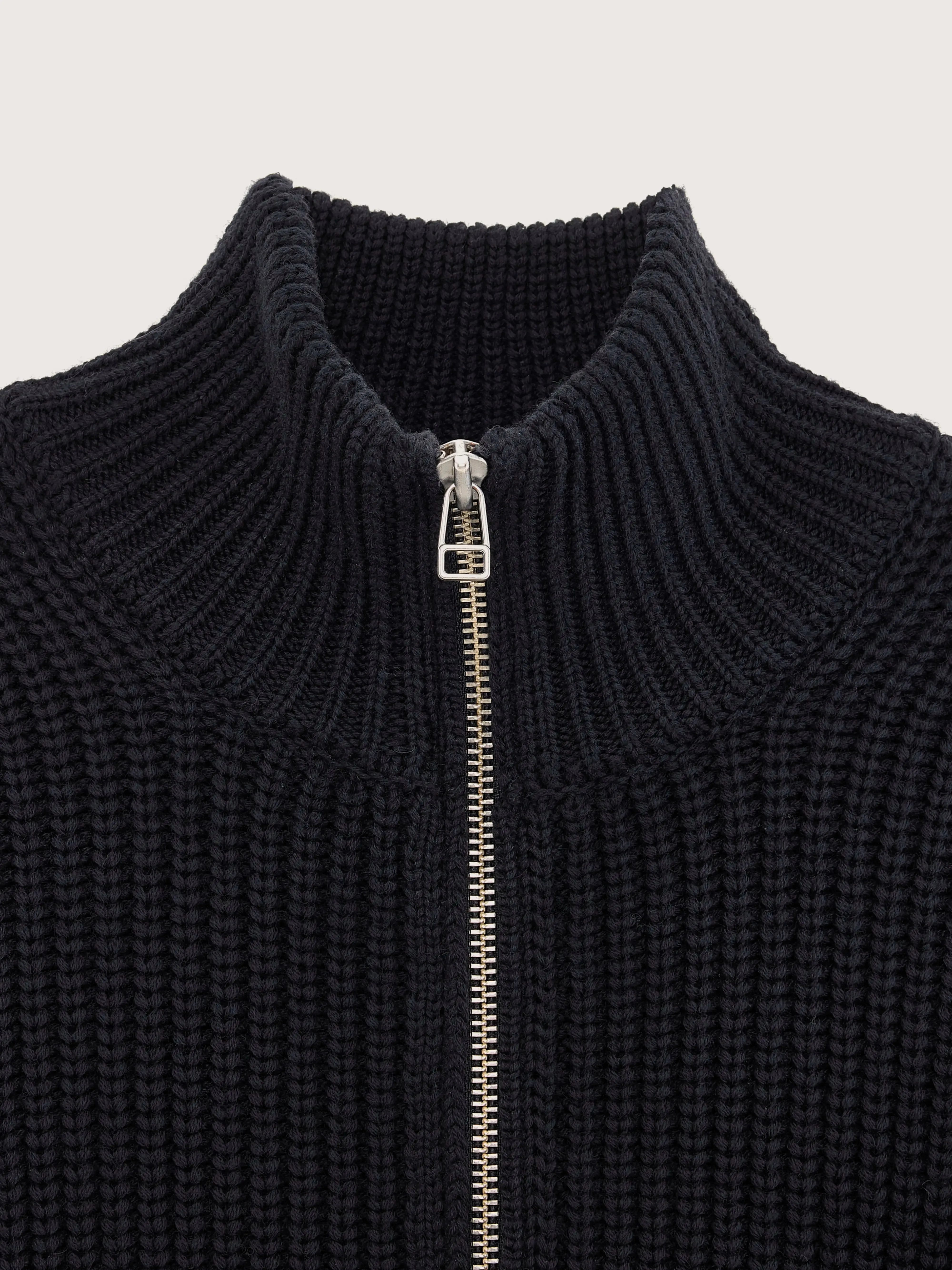 Allip Womens Navy Zip-Up Cardigan - Size M (242) - Stylish and Comfortable Layering Piece