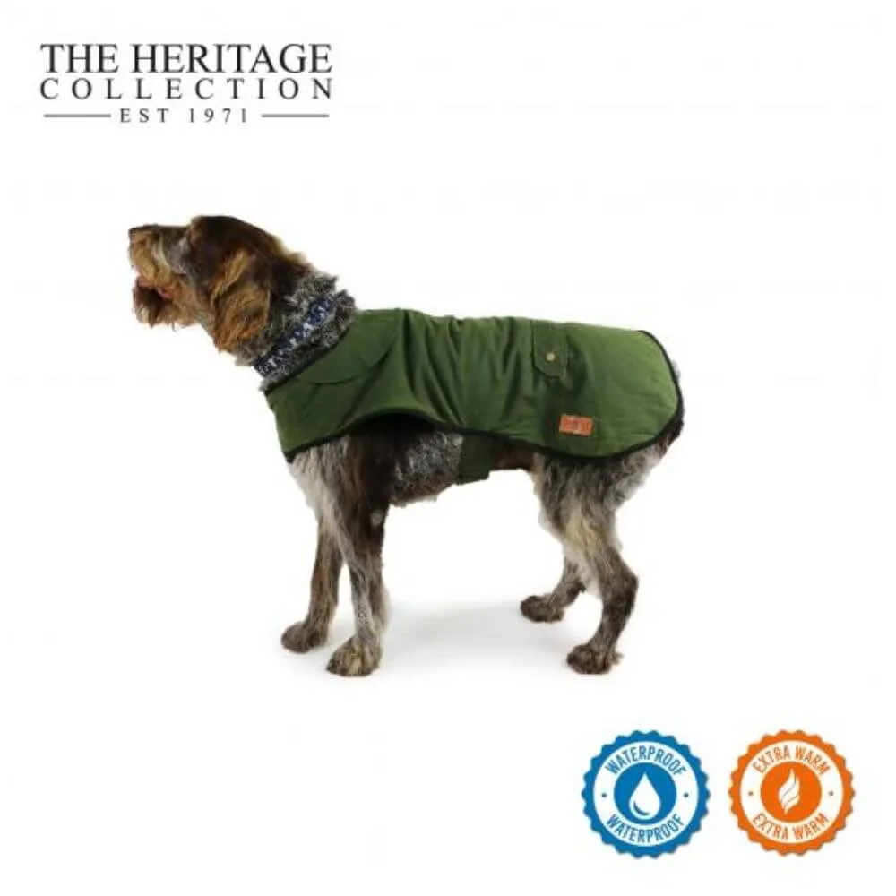Ancol Heritage Waterproof Wax Dog Coat