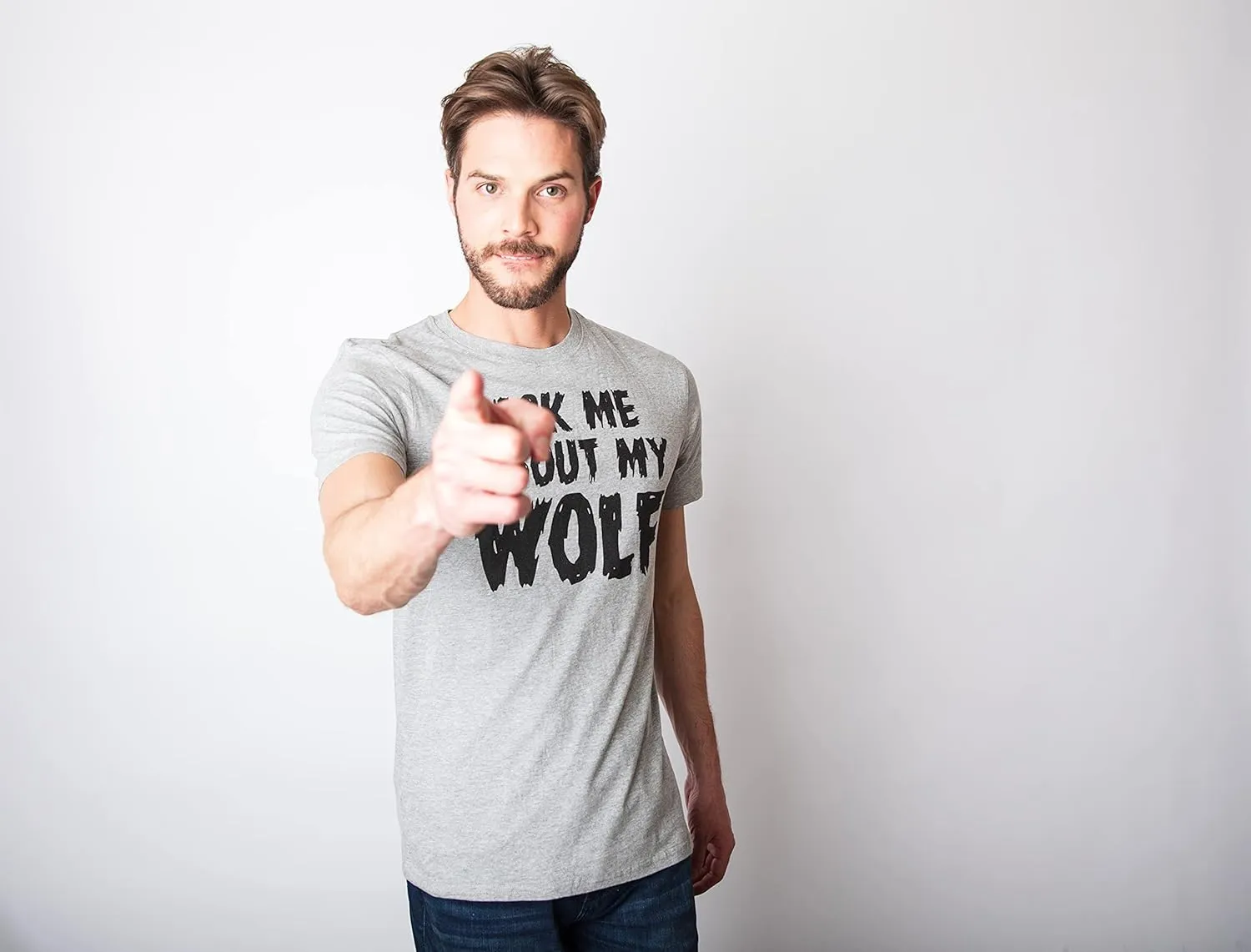 Ask Me About My Wolf Flip T Shirt Cool Design Funny Saying Novelty Graphic
