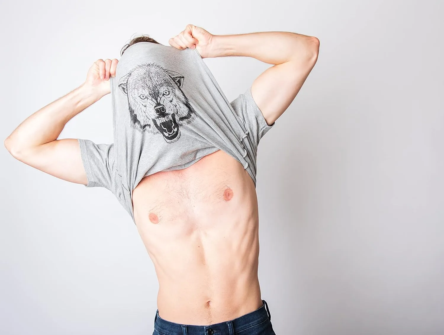 Ask Me About My Wolf Flip T Shirt Cool Design Funny Saying Novelty Graphic
