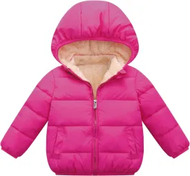 Baby Boys Girls Toddlers Winter Coats Puffer Jacket Hooded Down Snow Jacket Coat Outerwear