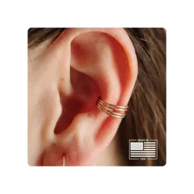 Bonnie Gold Filled Ear Cuff | Adjustable Ear Cuff | Non Pierced | 10mm | Handmade | 14K Gold | Cartilage No Piercing | Smooth Design