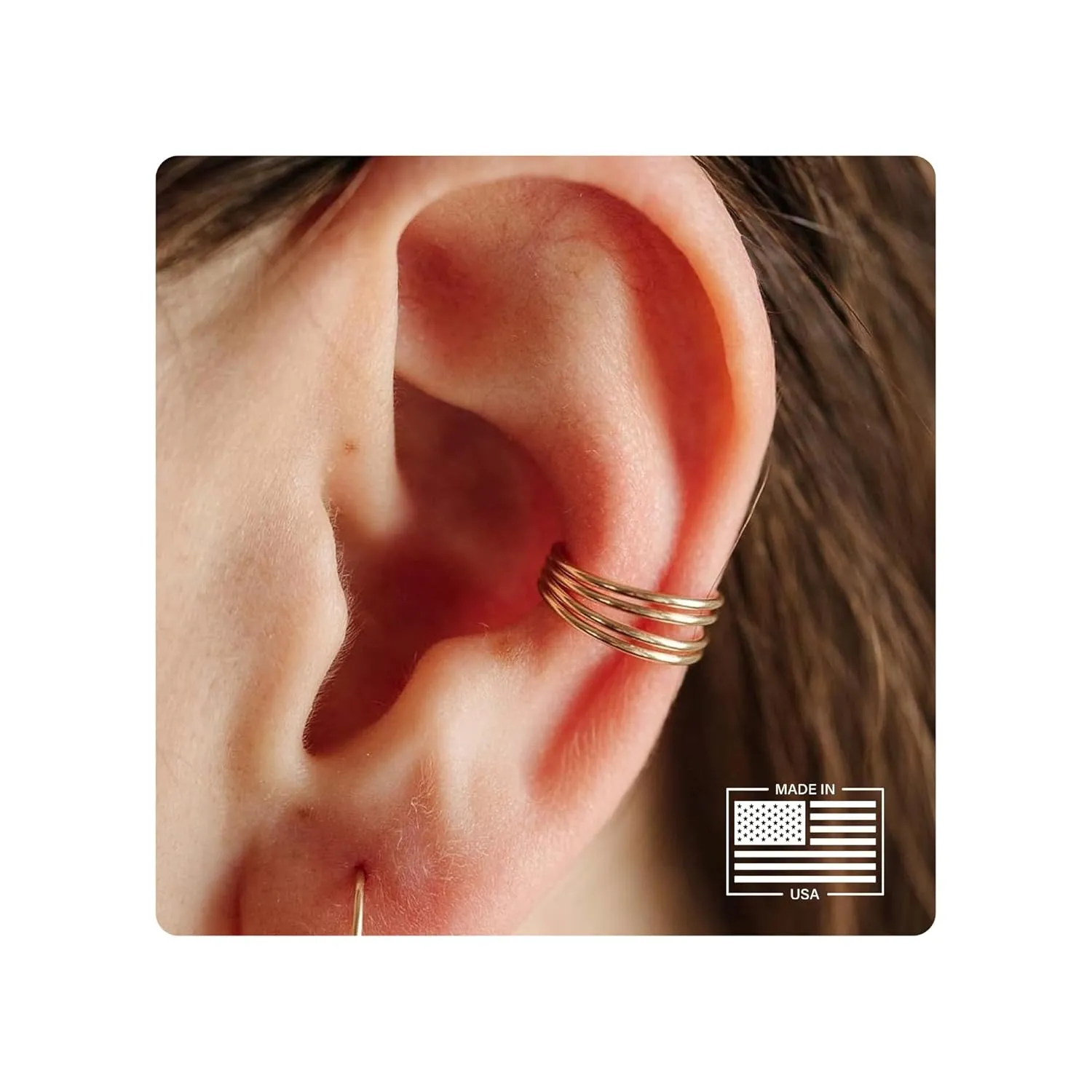 Bonnie Gold Filled Ear Cuff | Adjustable Ear Cuff | Non Pierced | 10mm | Handmade | 14K Gold | Cartilage No Piercing | Smooth Design