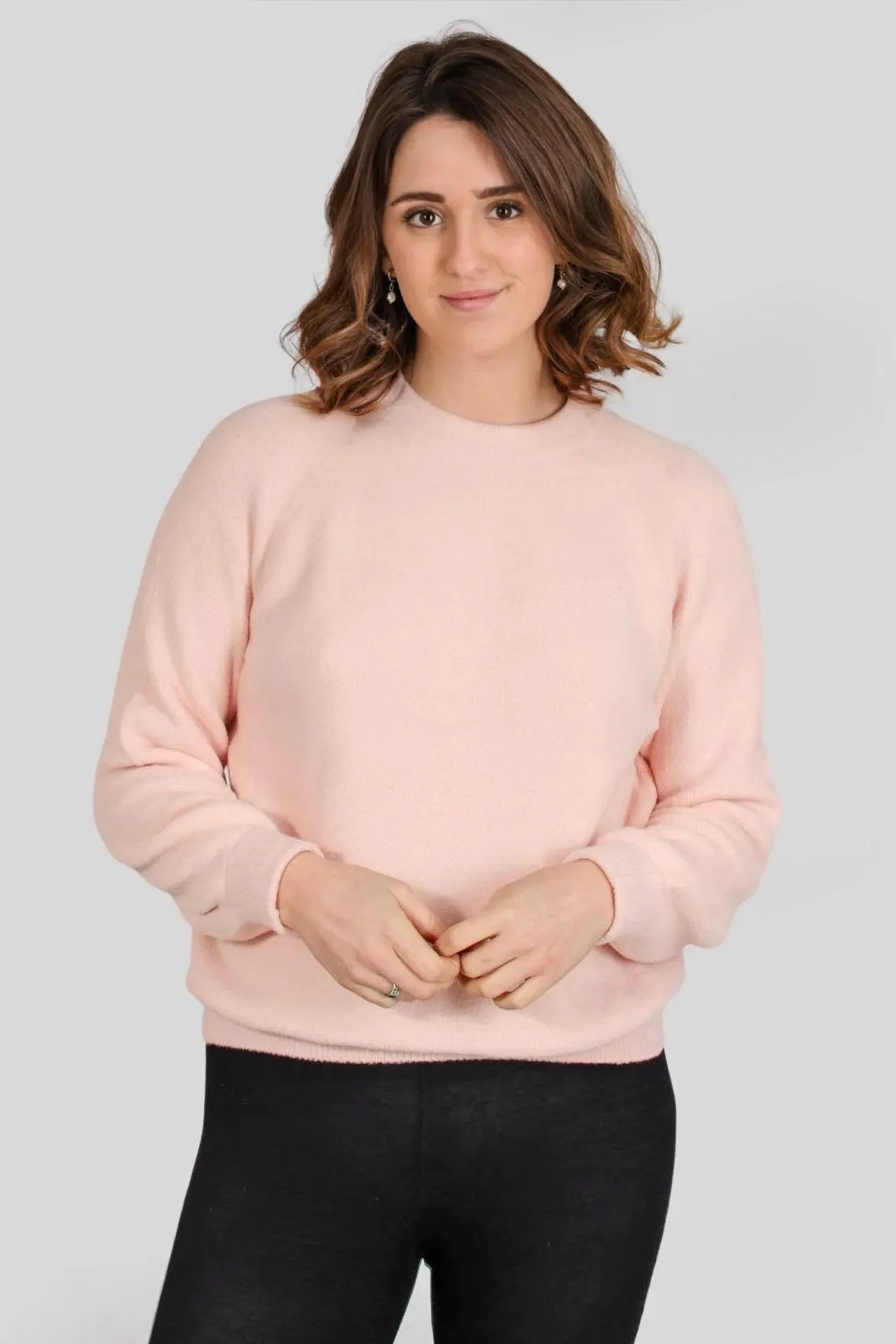 Boucle Knit Crew Neck Jumper