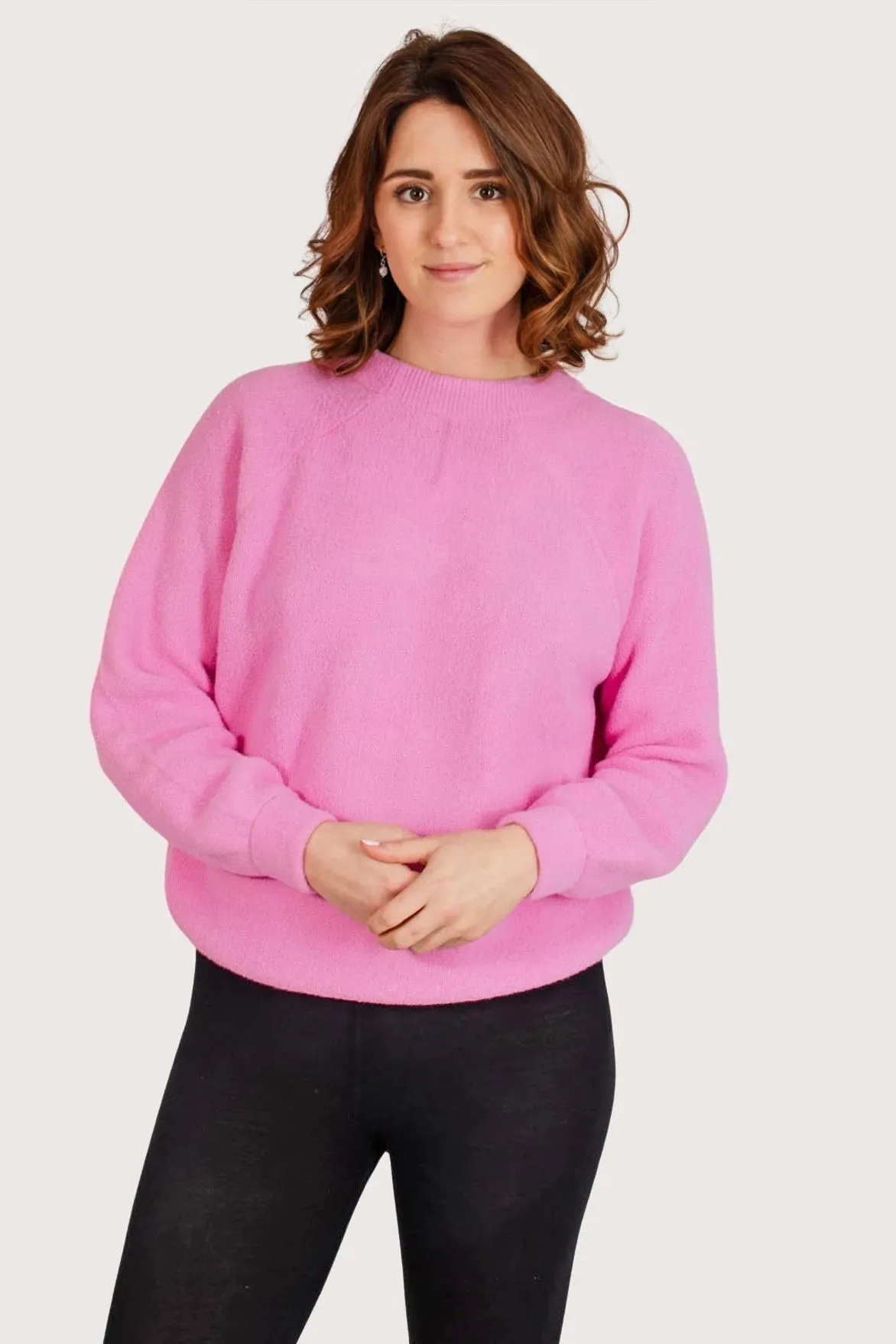 Boucle Knit Crew Neck Jumper