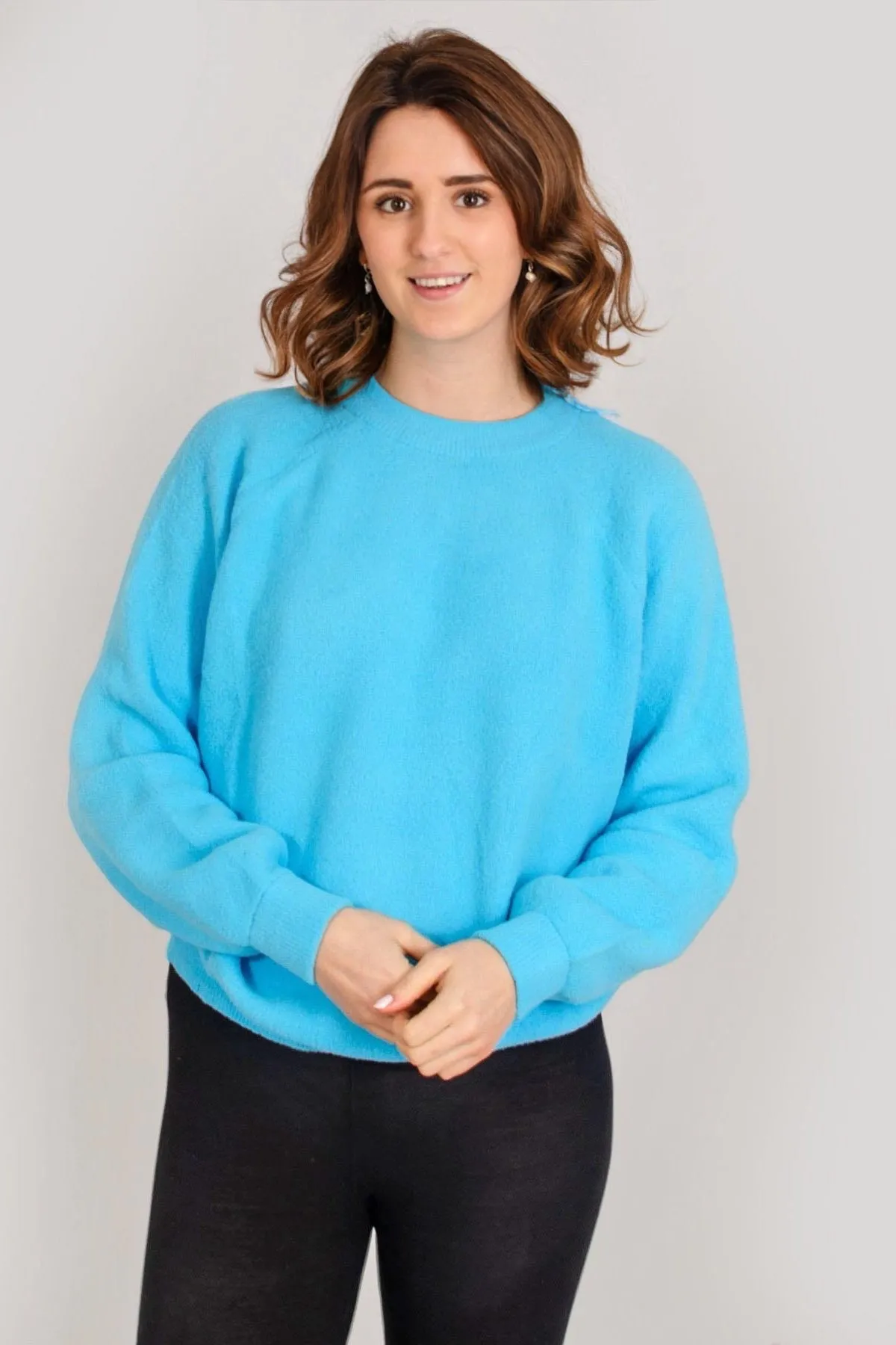 Boucle Knit Crew Neck Jumper