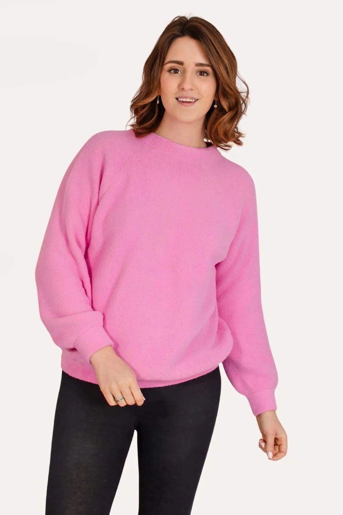 Boucle Knit Crew Neck Jumper
