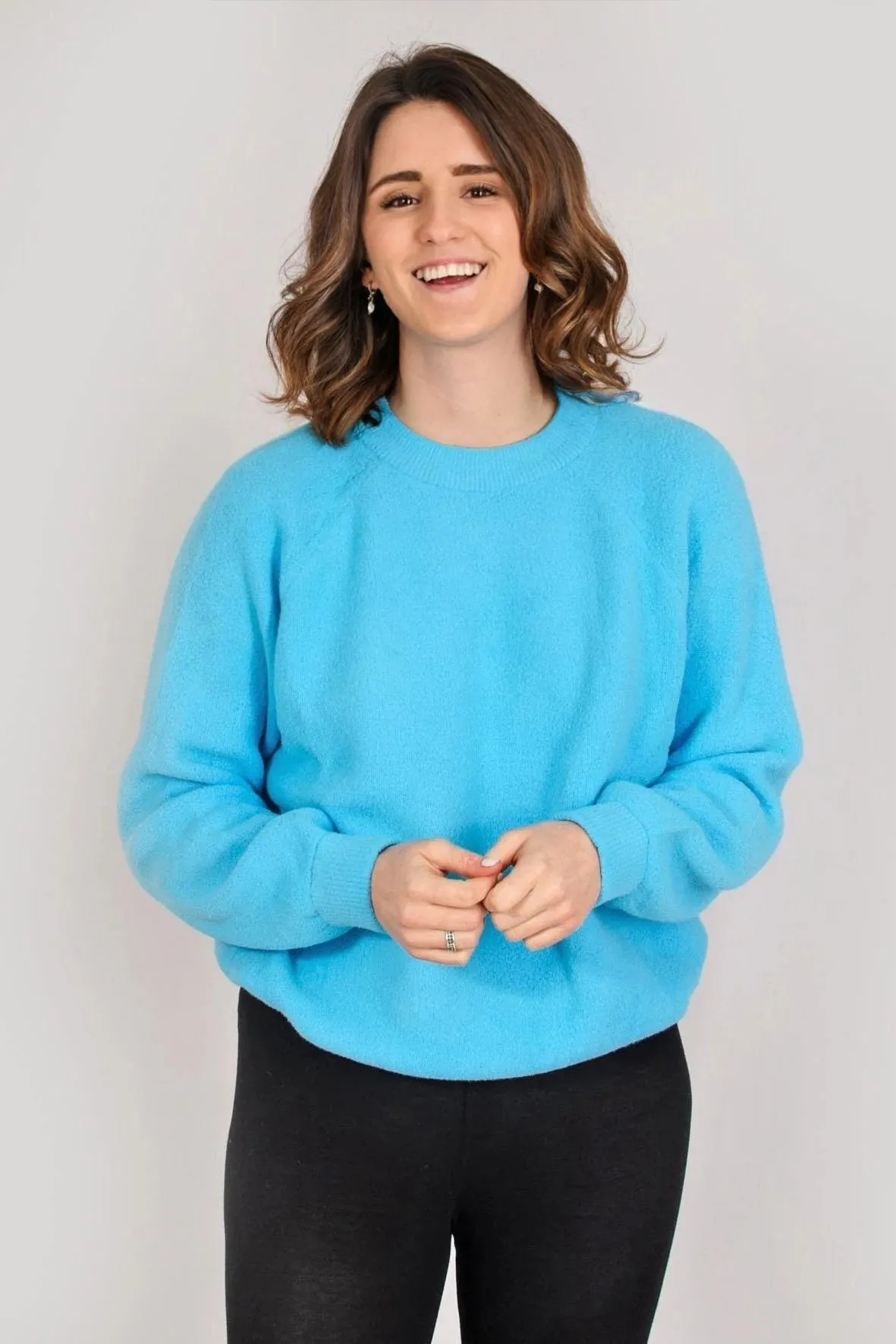 Boucle Knit Crew Neck Jumper