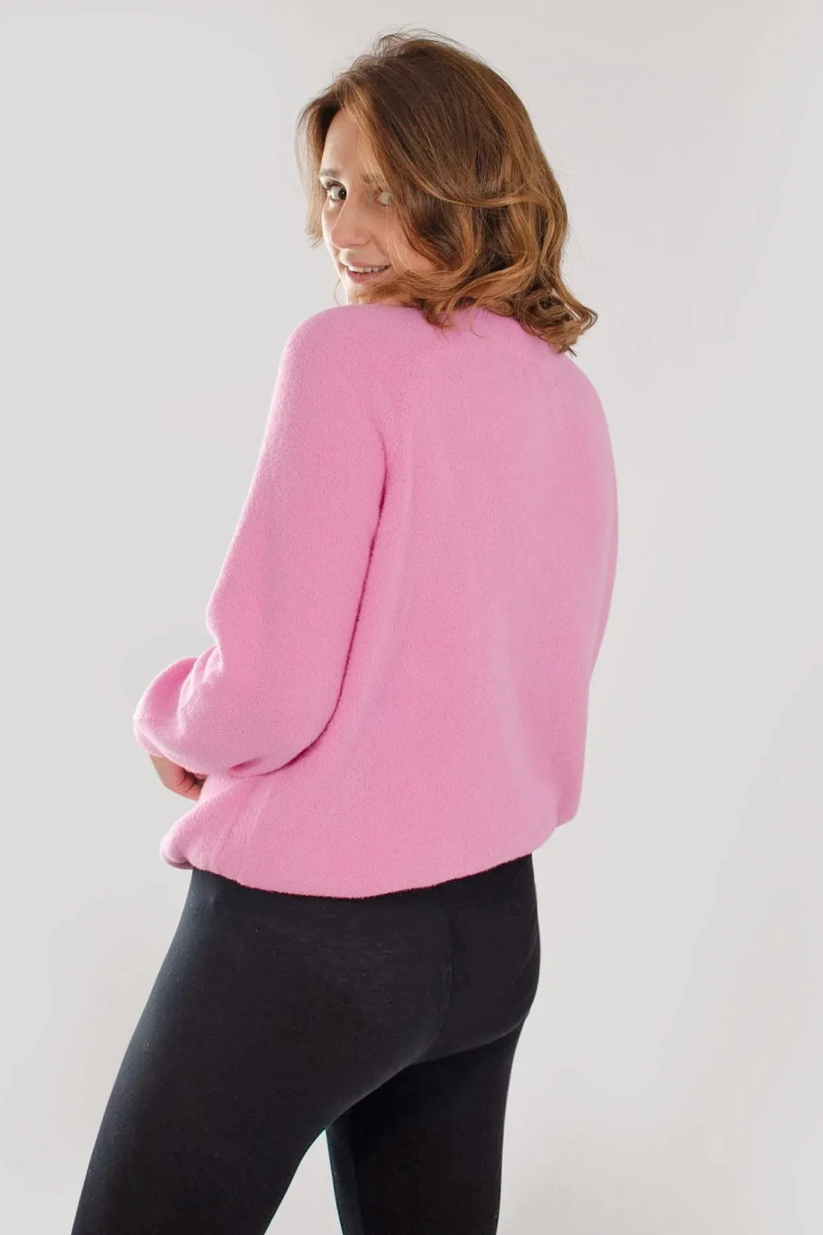 Boucle Knit Crew Neck Jumper