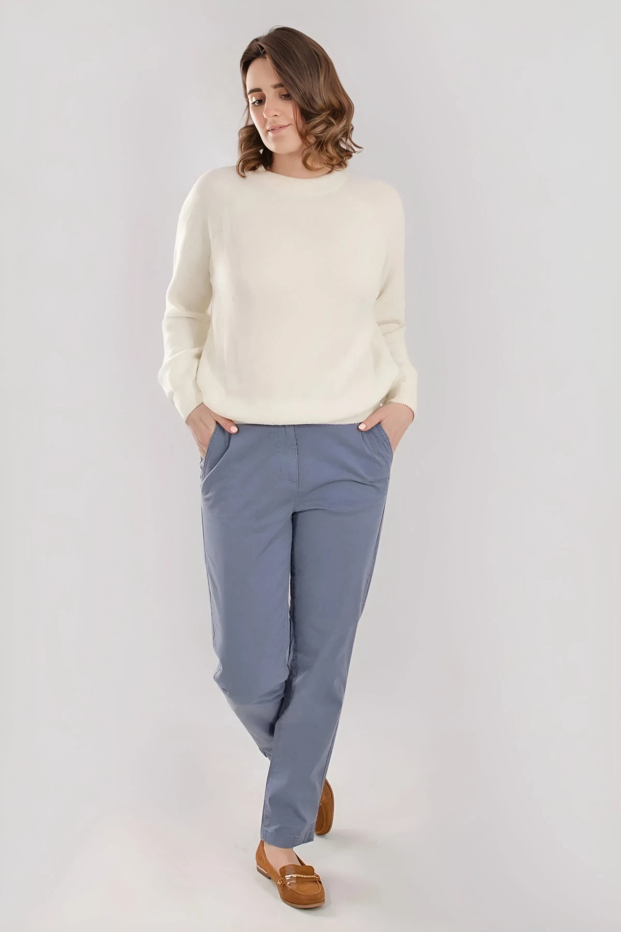 Boucle Knit Crew Neck Jumper