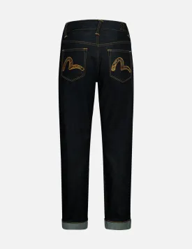 Brocade Appliqué Seagull Relax Fit Jeans