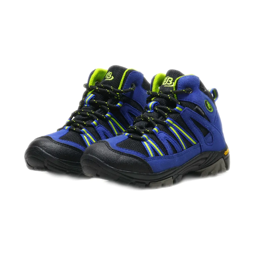 Brutting Ankle Boots Leather Blue Colour For Kids