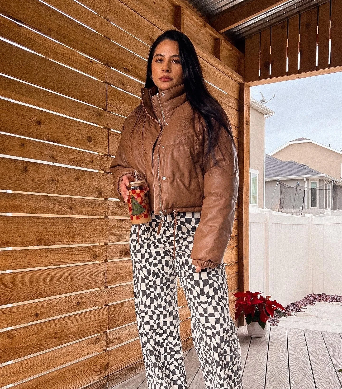 Cocoa mocha puffer jacket
