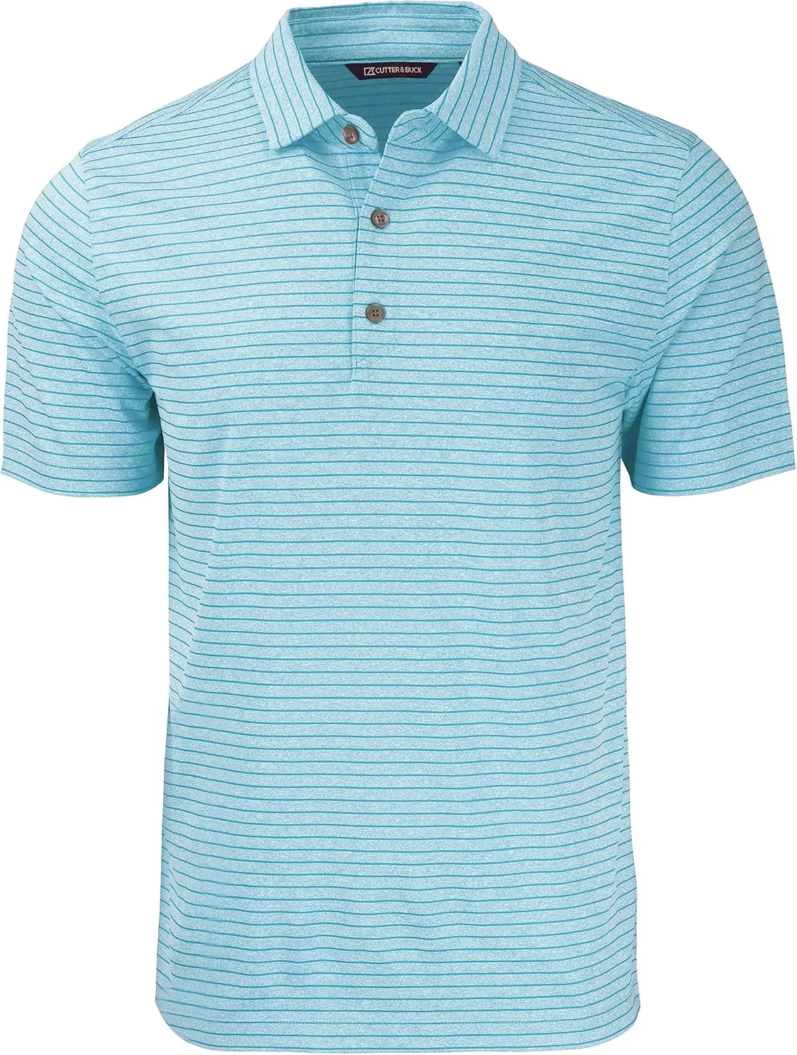 Cutter & Buck Forge Eco Heather Stripe Stretch Recycled Mens Polo