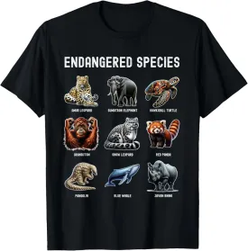 Endangered Species Educational Wildlife Conservation Gift T-Shirt