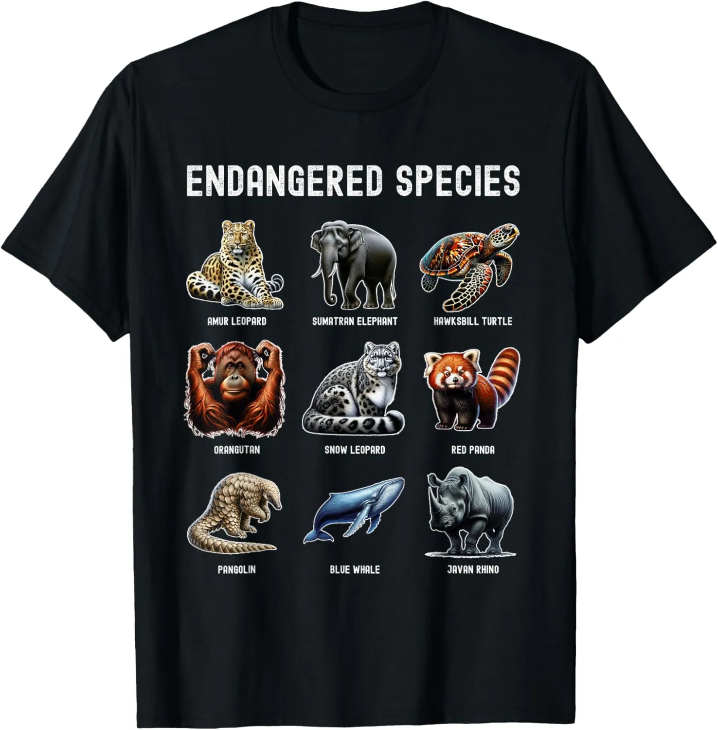 Endangered Species Educational Wildlife Conservation Gift T-Shirt