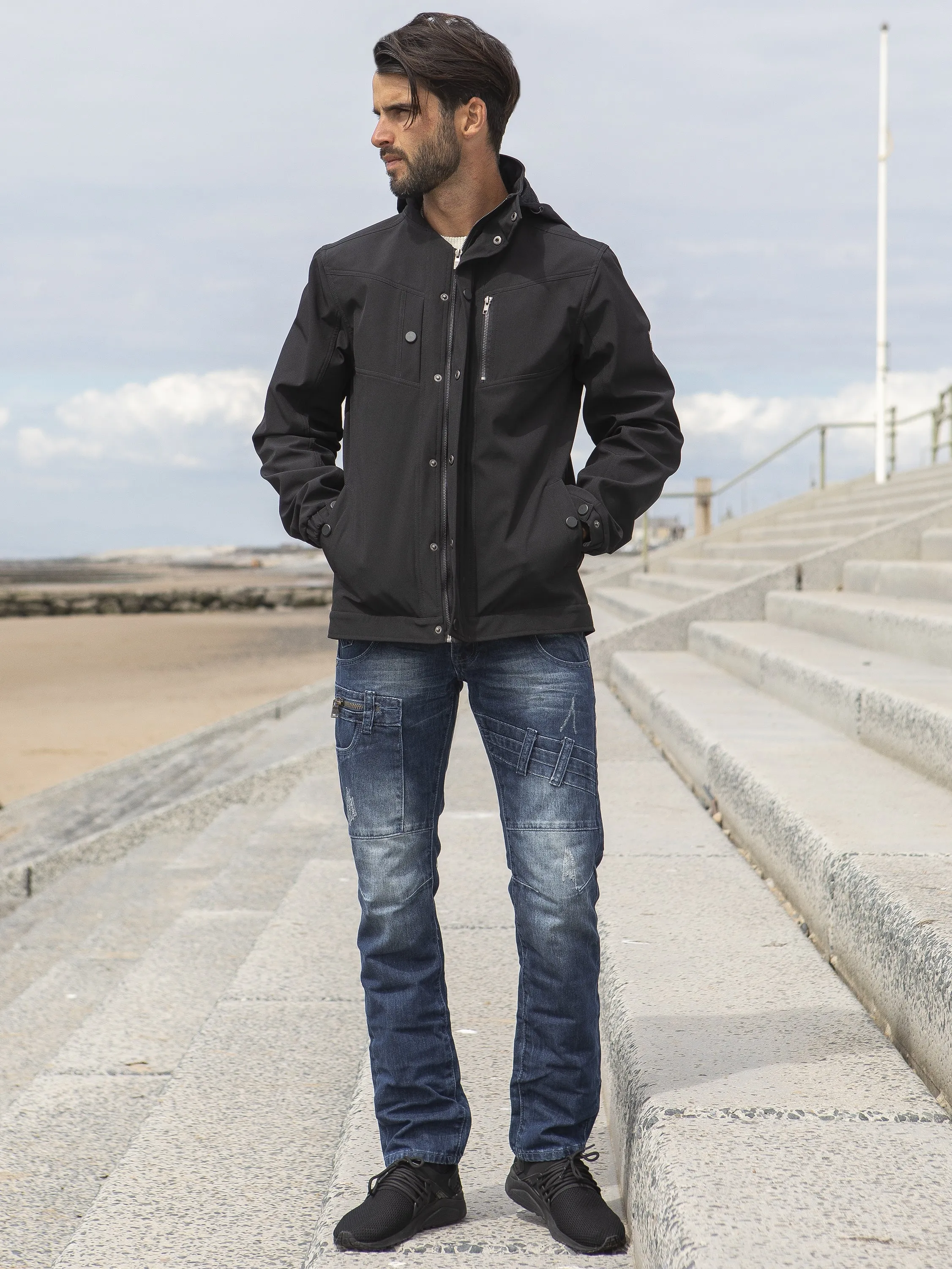 ETO Clearance | Designer Men's Grey Zip Jacket Style React