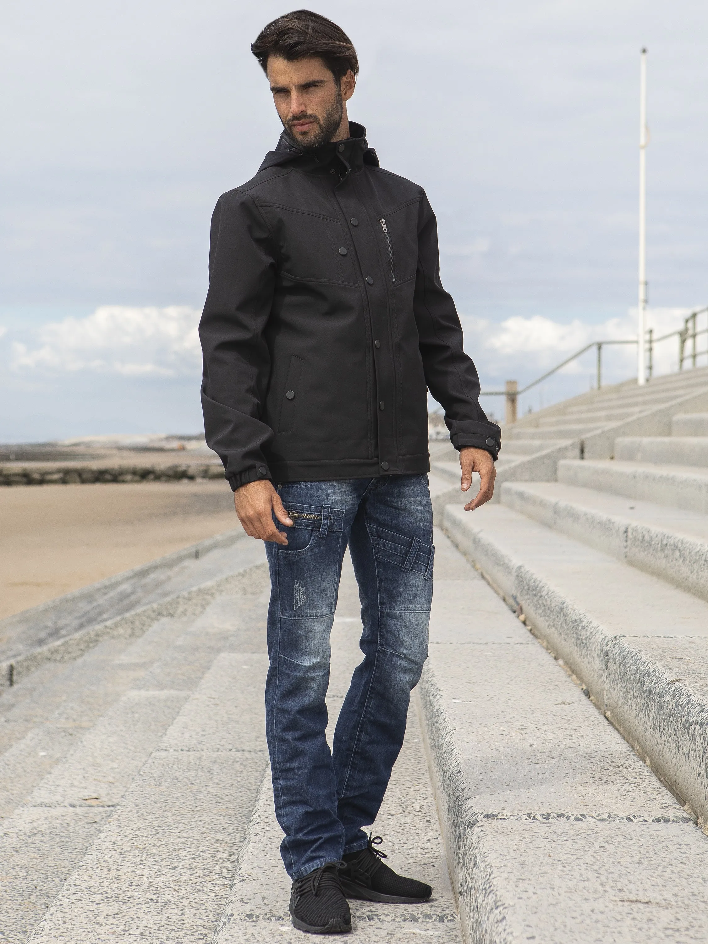 ETO Clearance | Designer Men's Grey Zip Jacket Style React