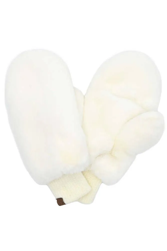 Faux Fur Mittens with Shepherd Lining