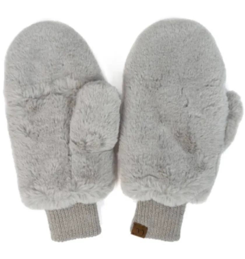Faux Fur Mittens with Shepherd Lining