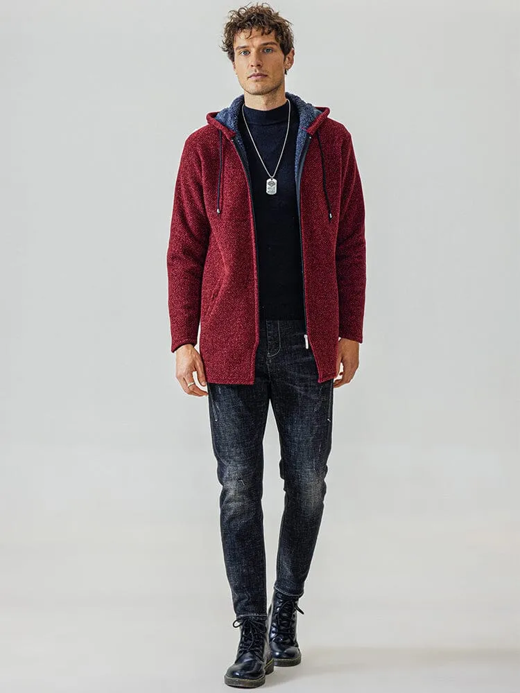 Flannelette Windproof Warm Knitted Coat
