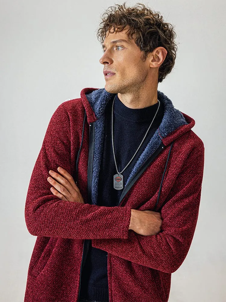 Flannelette Windproof Warm Knitted Coat
