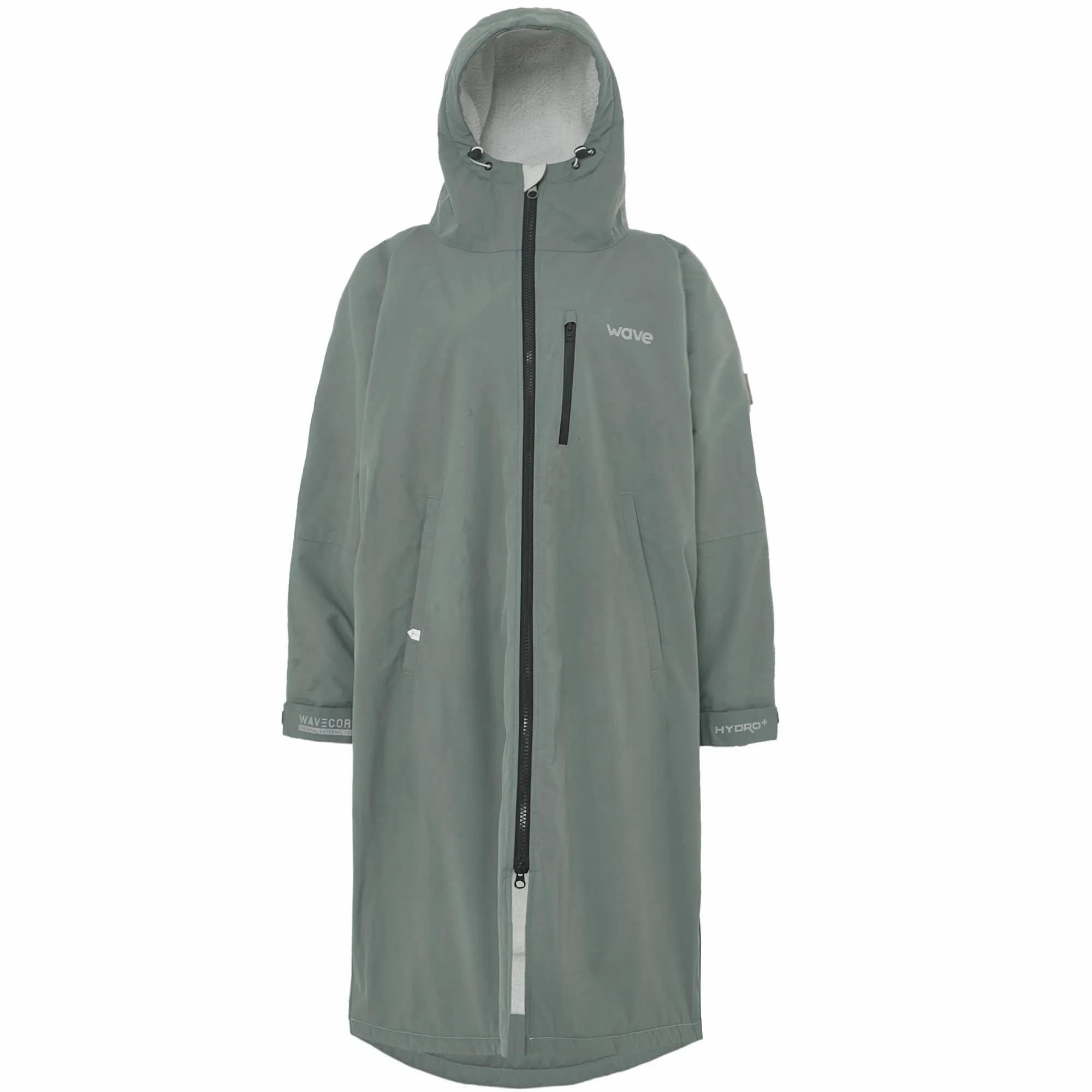 Fleece-Lined Waterproof Changing Robe | Waterproof & Windproof | Unisex | Sage Green
