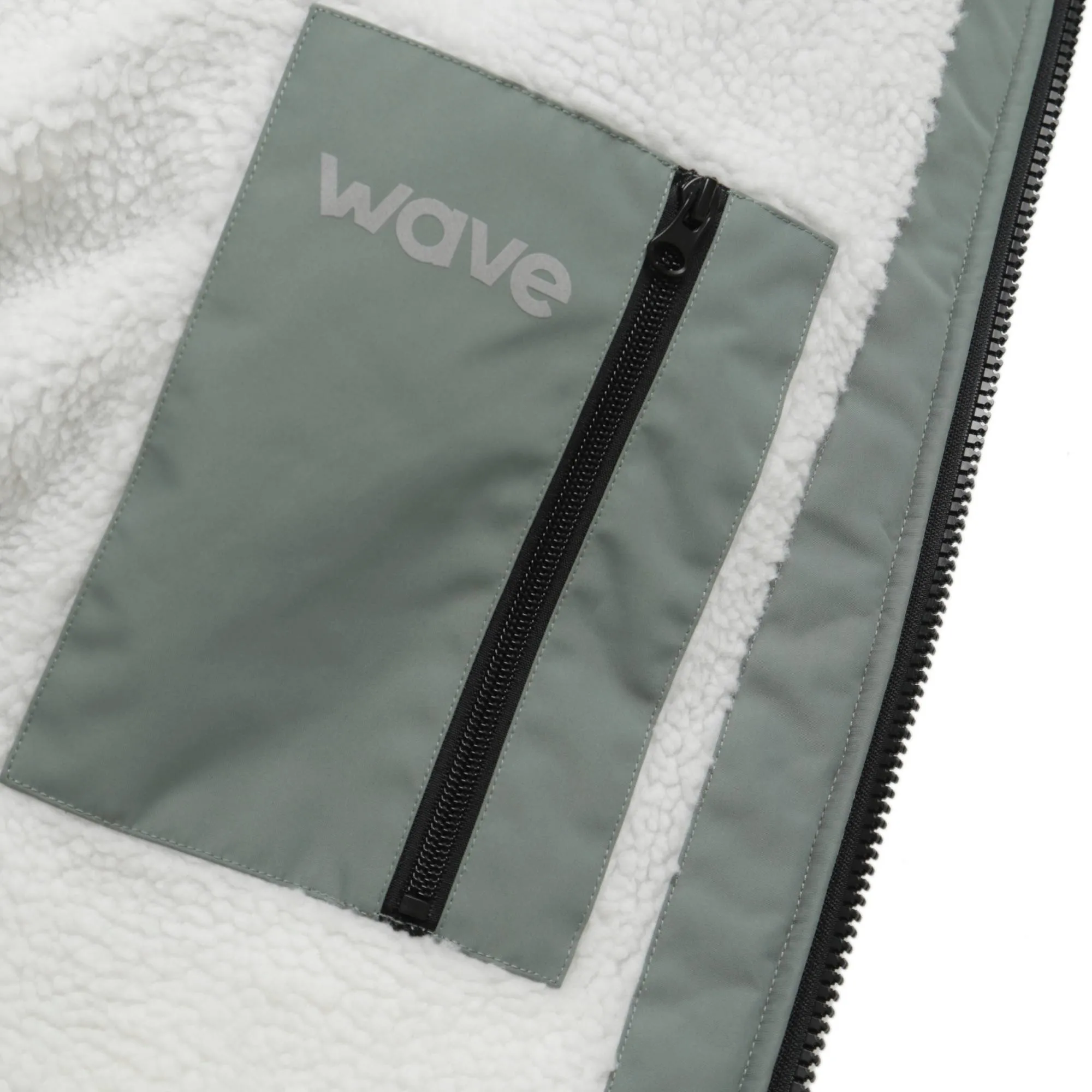 Fleece-Lined Waterproof Changing Robe | Waterproof & Windproof | Unisex | Sage Green