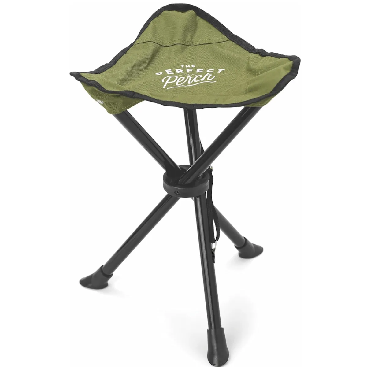 Forest Green Foldable Camping Stool with Case