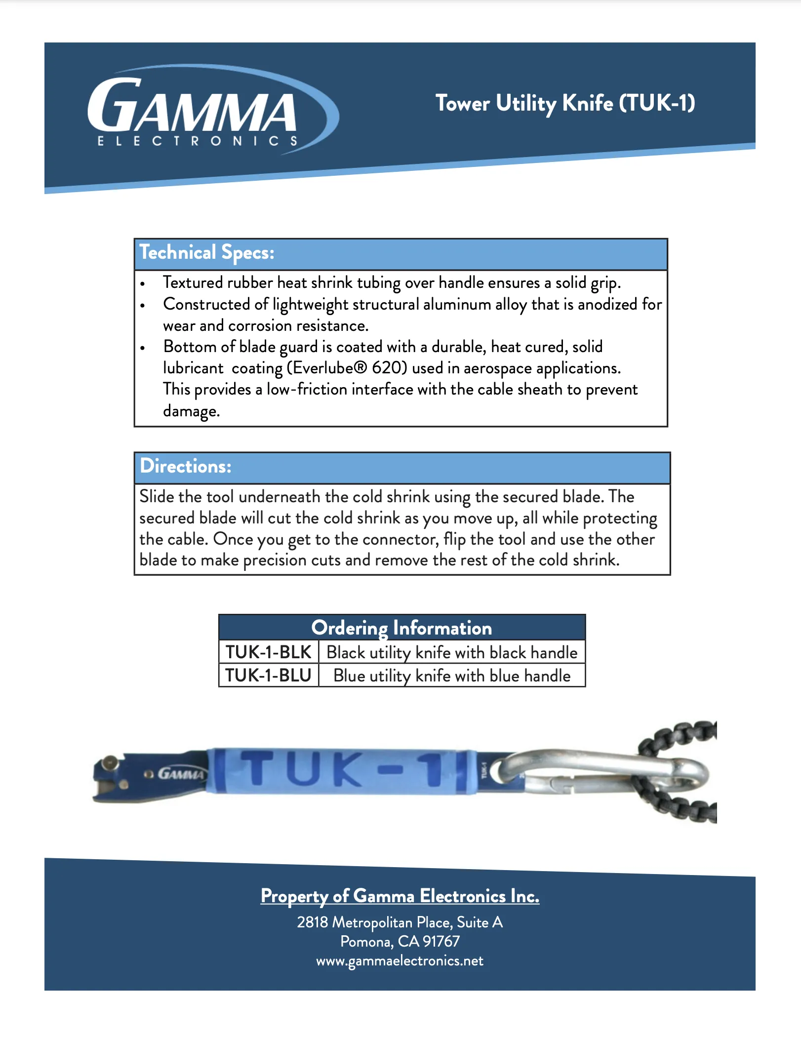 Gamma Tower Utility Knife
