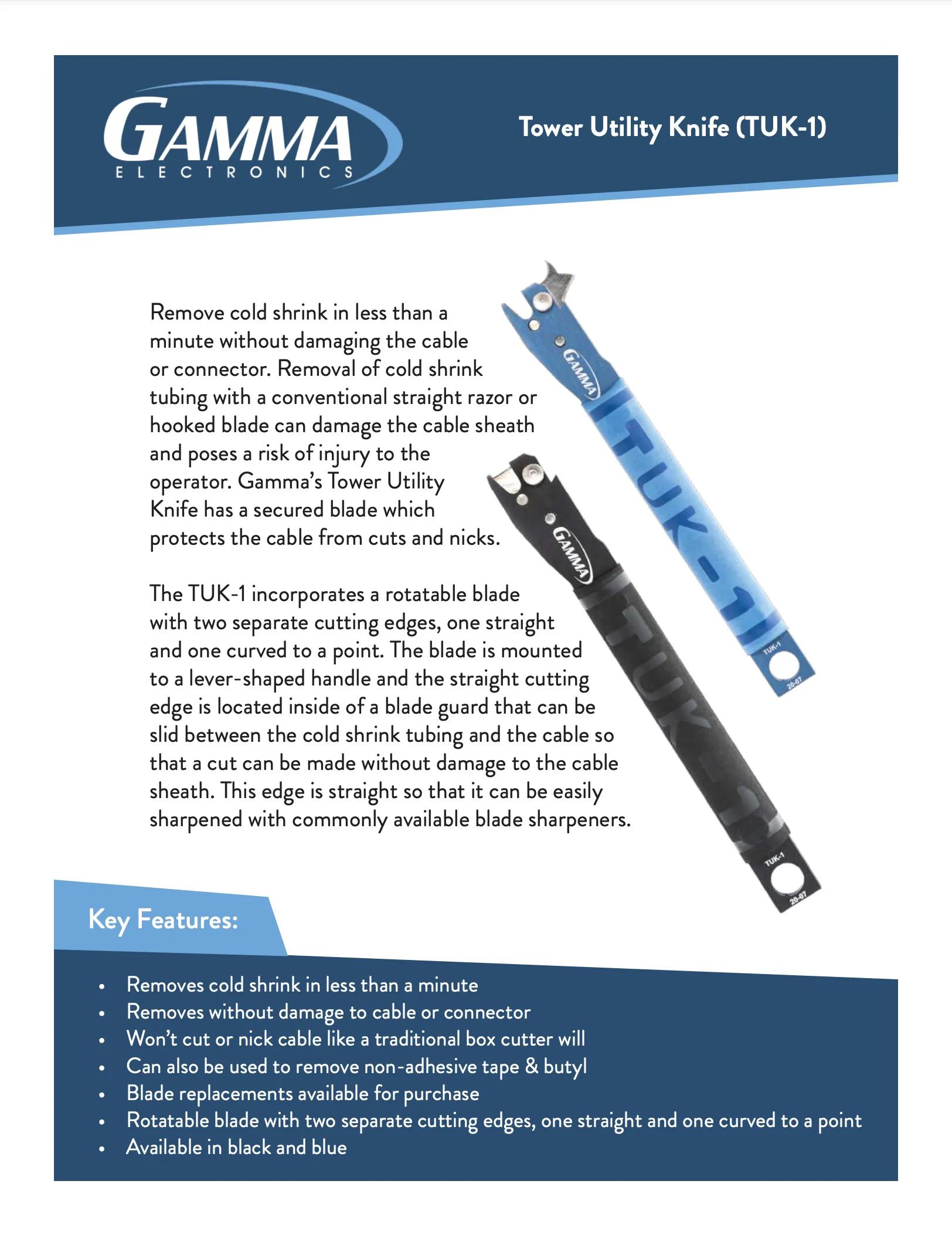 Gamma Tower Utility Knife