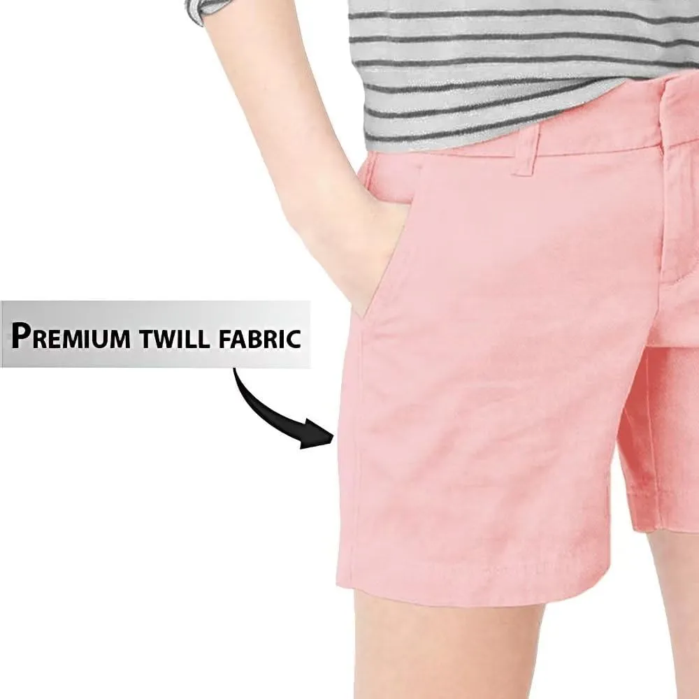 Hybrid & Company Womens Bermuda Walking Shorts Stretch 7 inch Inseam Super Comfy