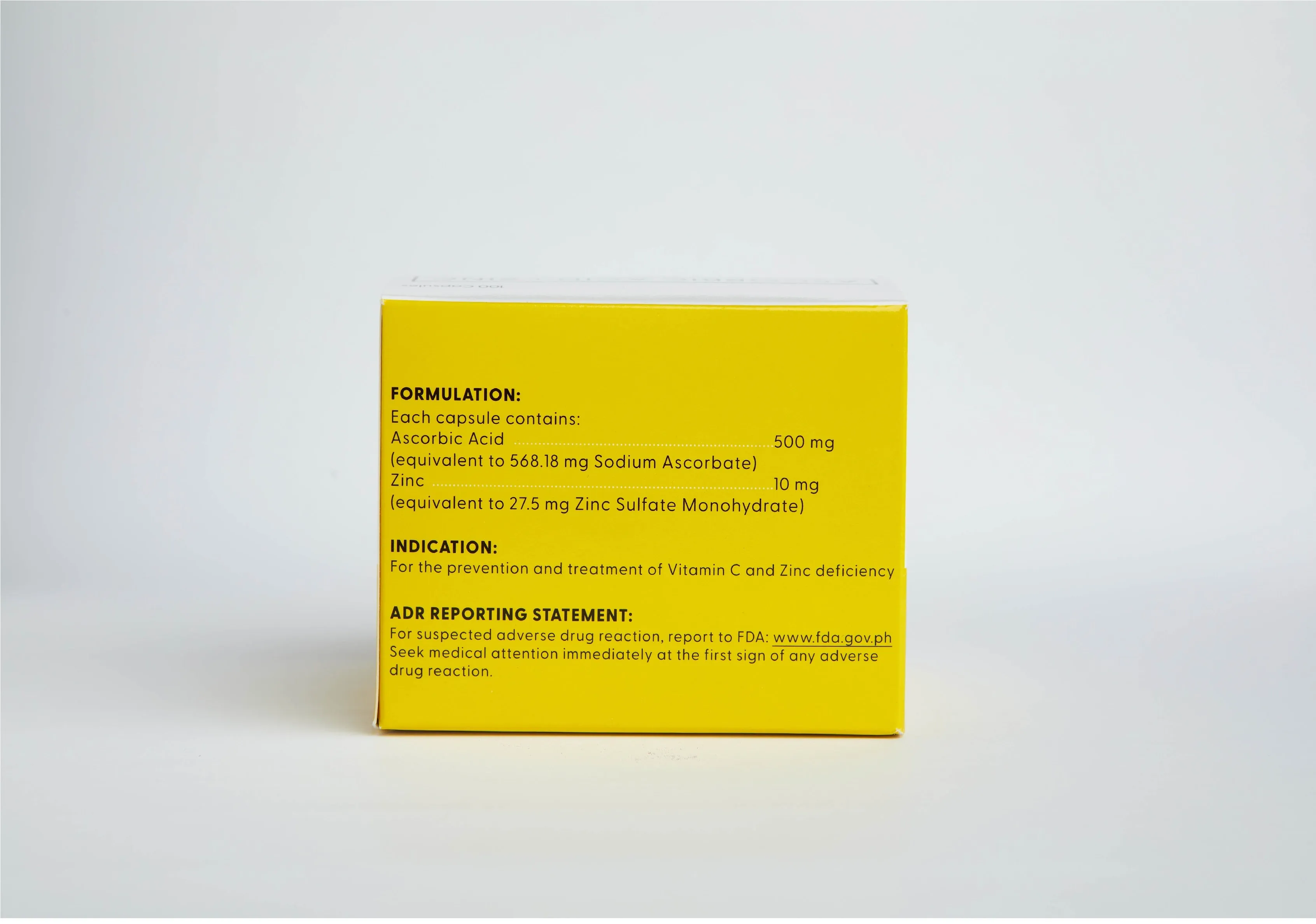 Immunogard Ascorbic Acid (As SODIUM ASCORBATE 568.18mg)    Zinc 10 mg box of 100's