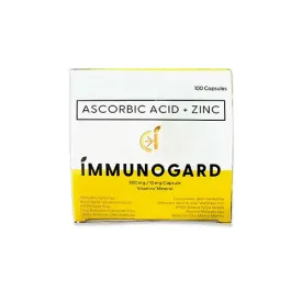 Immunogard Ascorbic Acid (As SODIUM ASCORBATE 568.18mg)    Zinc 10 mg box of 100's