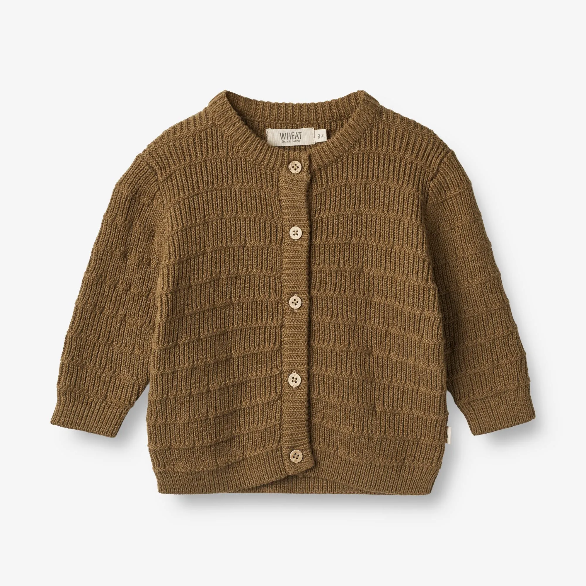 Knit Cardigan Villy | Baby - green bark