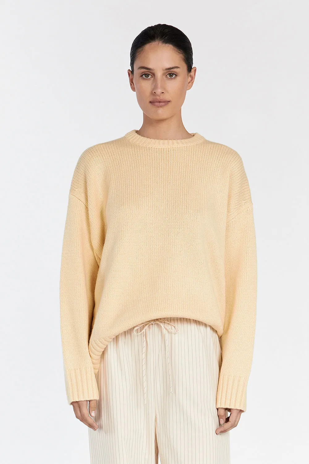 LILAH LEMON LONGLINE KNIT JUMPER