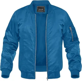MAGNIVIT Men's Lightweight Bomber Jacket Windbreaker Casual Fall Spring Outdoor Coat