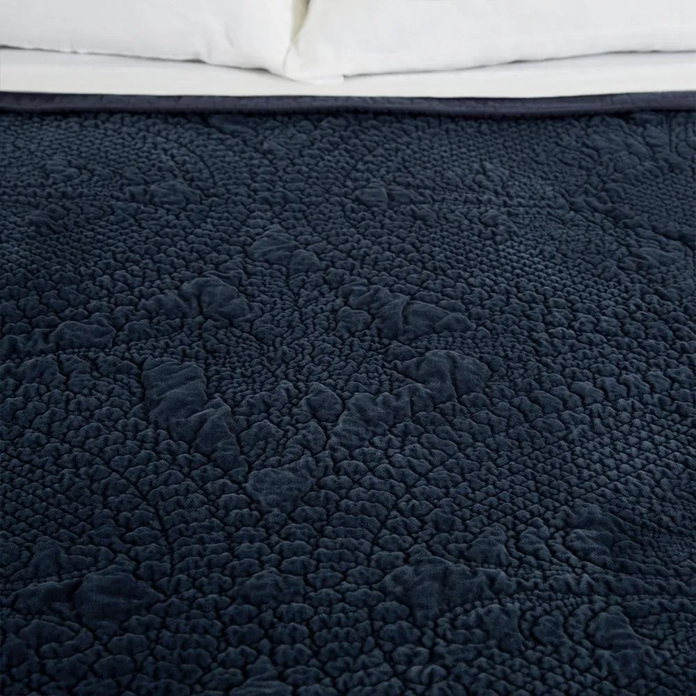 Marseille Navy Coverlet Collection by Pom Pom at Home
