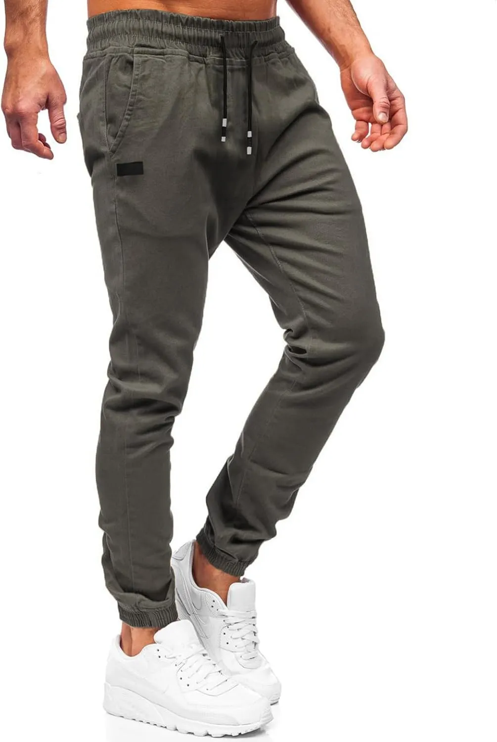 Men's Outdoor Jogging Casual Pants Slim Cargo Workout for Running Sweatpants Hiking
