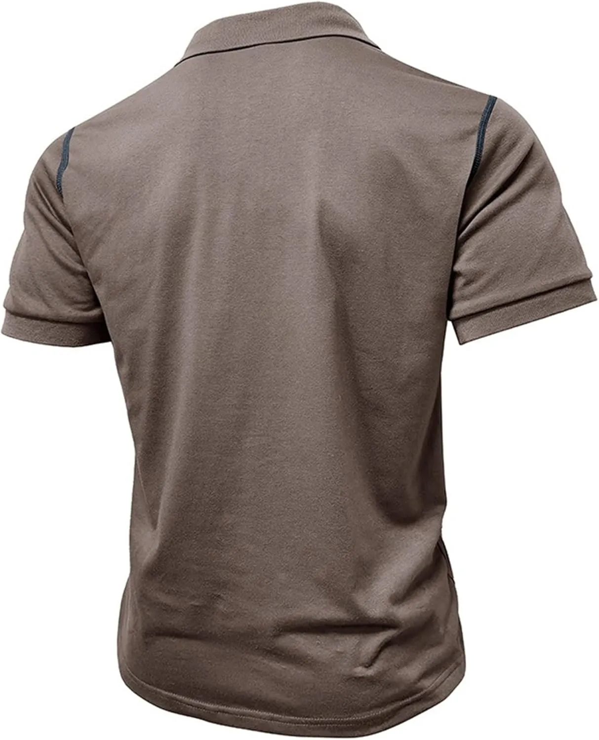 Men's Short Sleeve Solid Summer Polo T-Shirts Casual Lapel Outdoor Tees Soft Comfort Golf T-Shirt