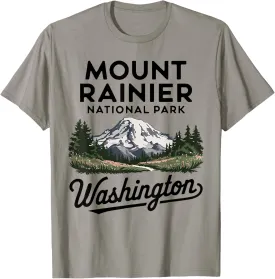 Mountain Landscape Mount Rainier National Park Washington T-Shirt