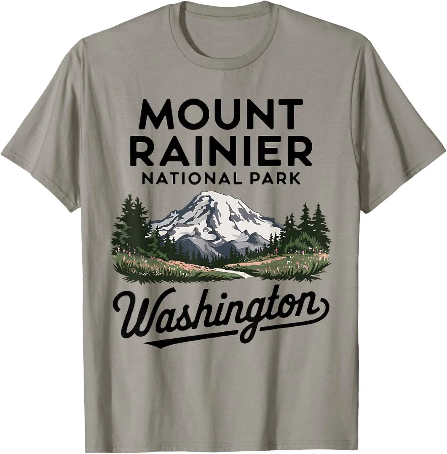 Mountain Landscape Mount Rainier National Park Washington T-Shirt