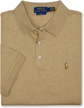 POLO RALPH LAUREN Mens Custom Slim Fit Soft Interlock Cotton Three Button Polo Shirt,