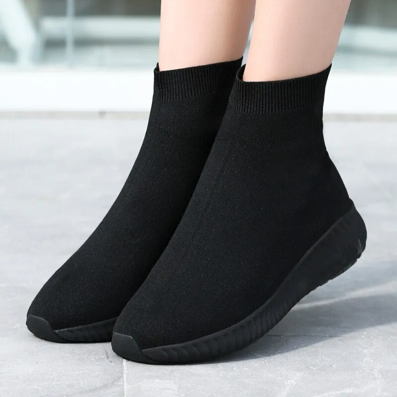 Purpdrank - Women's Short Boots, High Elasticity, Fashionable, Lightweight Casual Shoes