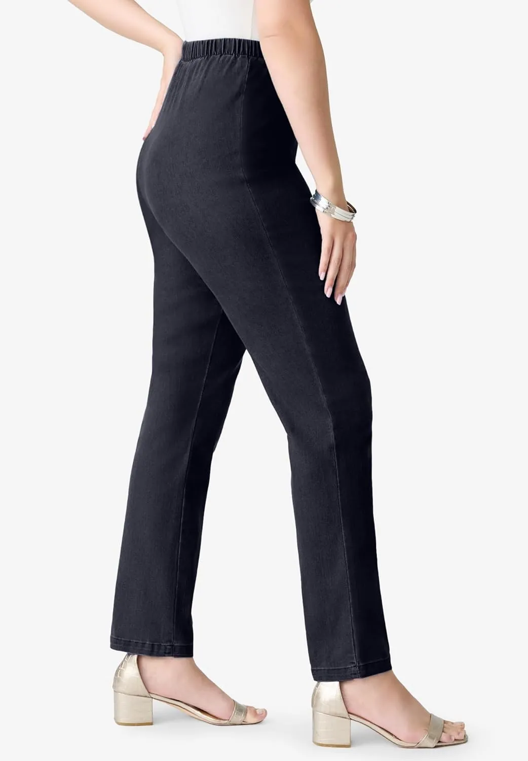 Roaman's Women's Plus Size Straight-Leg Comfort Stretch Jean