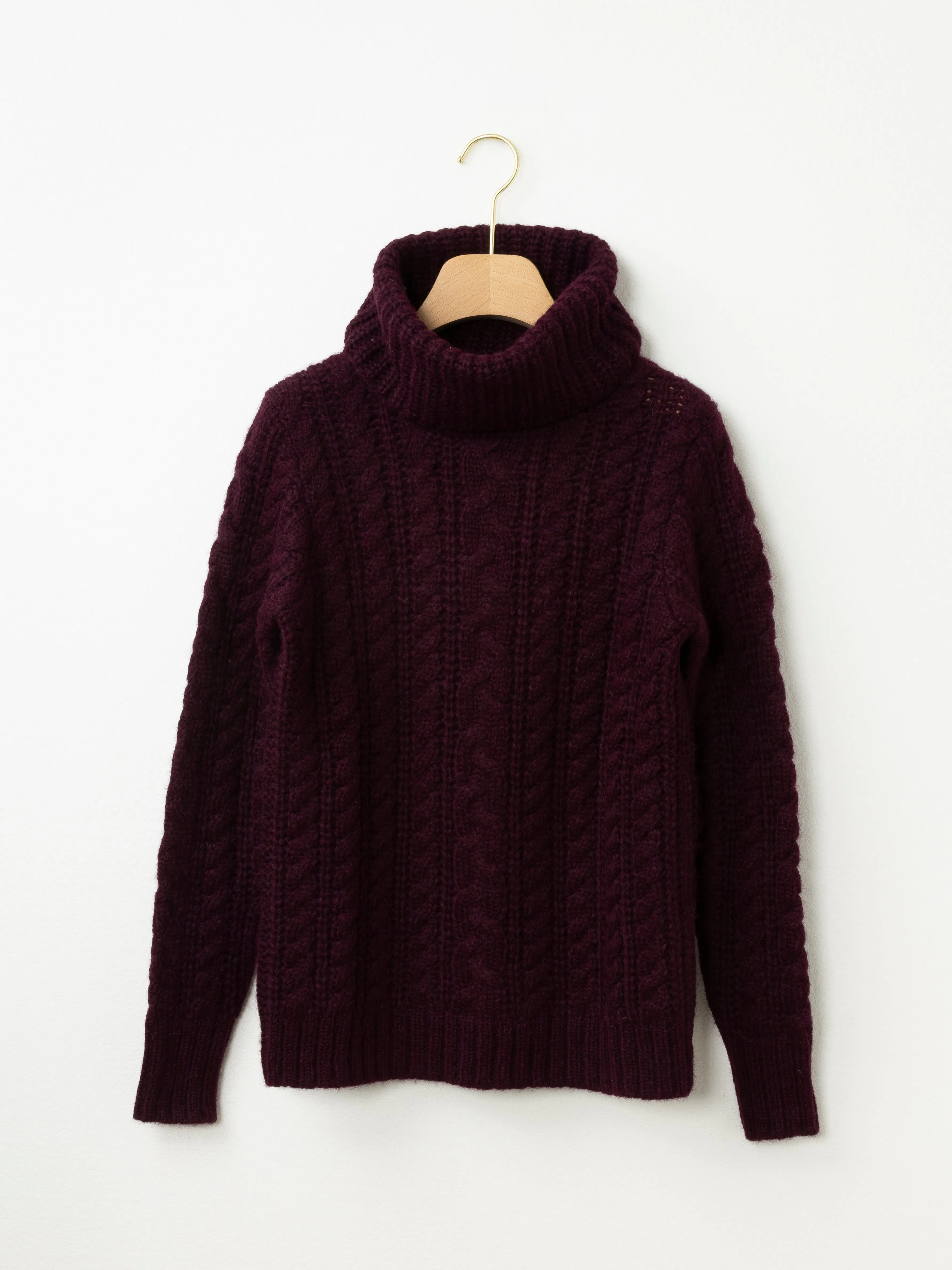 Roll Neck Cable Knit